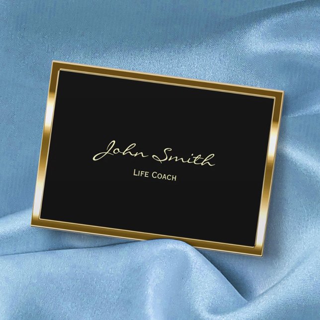Carte De Visite Vie Coach Conseiller Thérapie Gold Frontière (Créateur téléchargé)