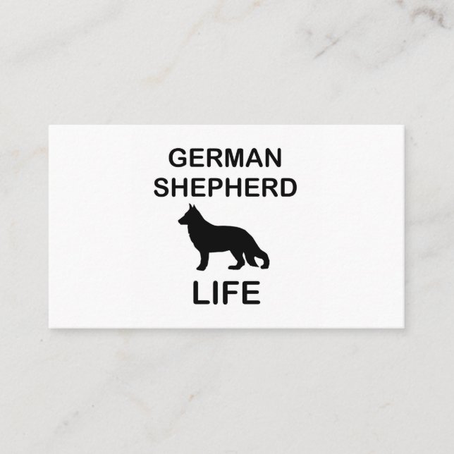 Carte De Visite vie de berger allemand (Devant)