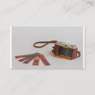 Carte De Visite vieil appareil-photo avec le négatif sur   le