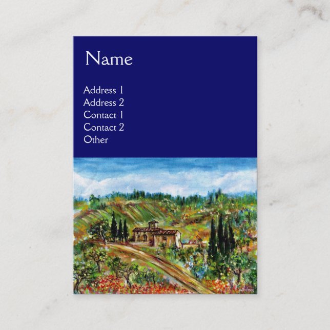 CARTE DE VISITE VIEILLE MAISON D'ARBUSTES DE TUSCANE (Devant)