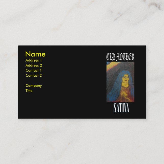 CARTE DE VISITE VIEILLE MÈRE SATIVA (Devant)