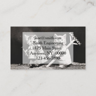 Carte De Visite Vieille photo de chats jardiniers