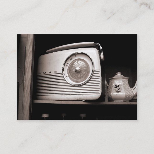 Carte De Visite Vieille radio, mini photo (Devant)