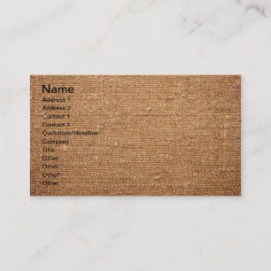Carte De Visite Vieille texture de toile de coton pour l'arrière -