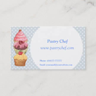 Carte De Visite Viennoiseries de gâteaux de cupcake