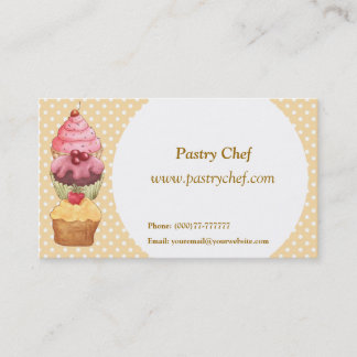 Carte De Visite Viennoiseries de gâteaux de cupcake