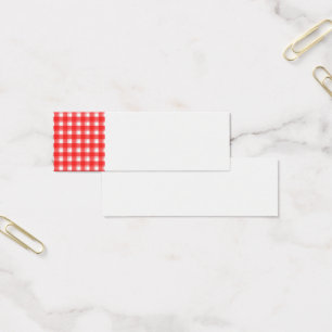 Carte de visite vierge à bande blanche rouge