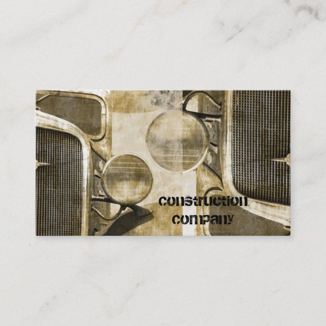 Carte De Visite Vieux camion affligé de ferme de pays rustique (Devant)