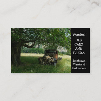 Carte De Visite Vieux camion sous l'automobile vintage d'arbre