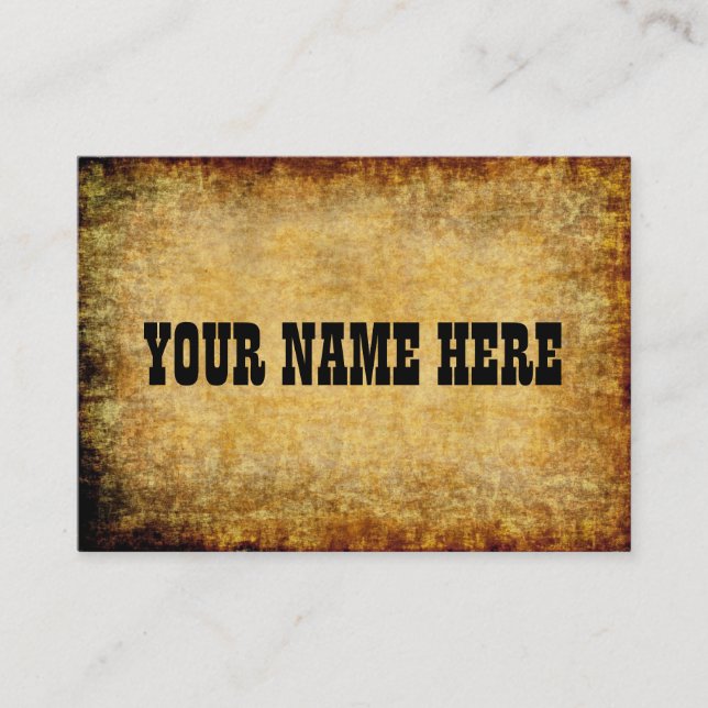 Carte De Visite Vieux ~ de parchemin (Devant)