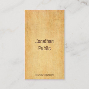 Carte De Visite Vieux dessus de minimaliste de manuscrit affligé