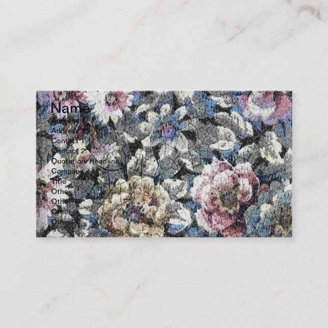 Carte De Visite Vieux floral (Devant)