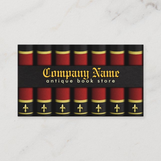 Carte De Visite Vieux magasin de livres Antique Concessionnaire Ca (Devant)