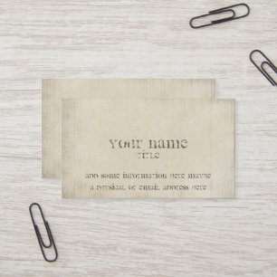 Carte De Visite Vieux papier sale