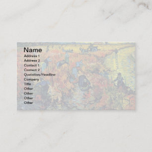 Carte De Visite Vigne rouge à Arles de Vincent Van Gogh