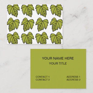 Carte De Visite Vigne verte Vigne Feuille