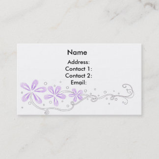 Carte De Visite Vignes florales pourpres