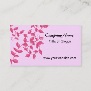 Carte De Visite Vignes Rose Chaud