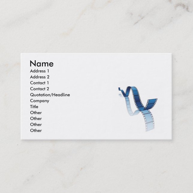 Carte De Visite vignette, Nom, Adresse 1, Adresse 2, Contact ... (Devant)