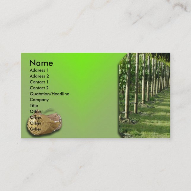 Carte De Visite Vignoble (Devant)