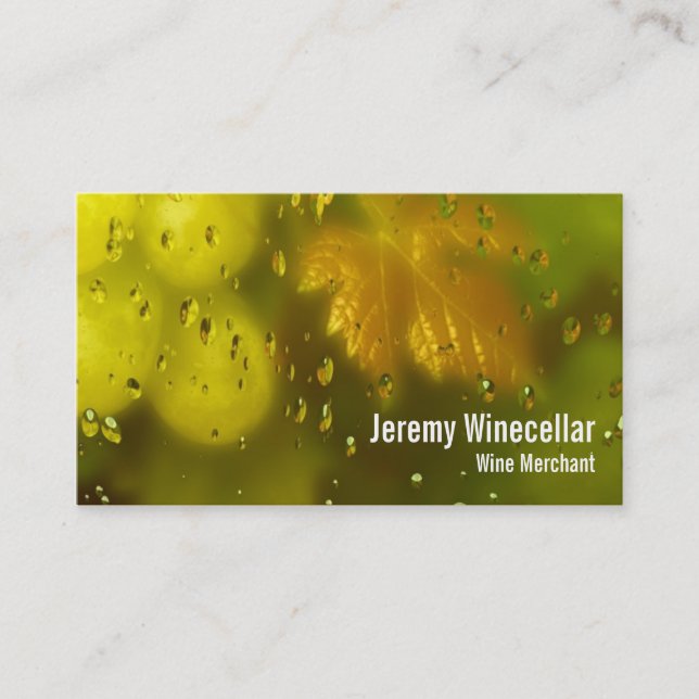 Carte De Visite Vignoble de vin blanc (Devant)