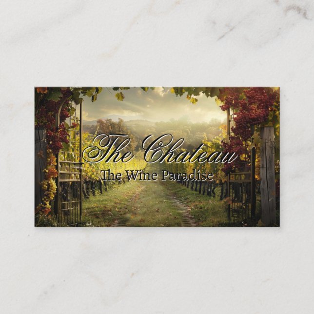 Carte De Visite Vignoble Majestueux | Vin (Devant)