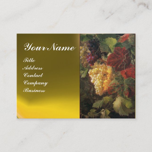 CARTE DE VISITE VIGNOBLE VIGNOBLE VIGNOBLE, MONOGRAMME DE LA FÊTE  (Devant)