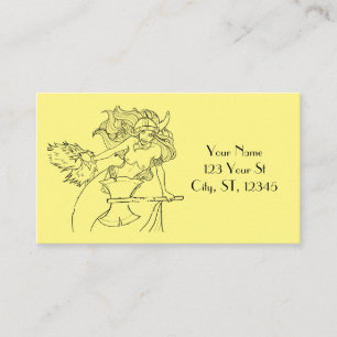 Carte De Visite Viking Mermaid Warrior Thunder_Cove