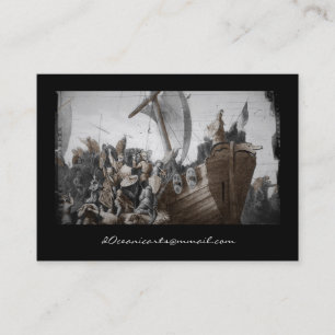 Carte De Visite Vikings dans la chaloupe