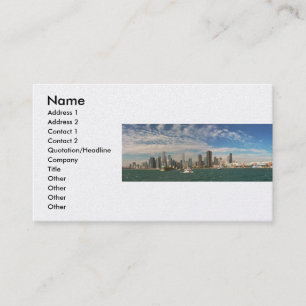 Carte De Visite Ville - horizon de Chicago et le pilier de marine