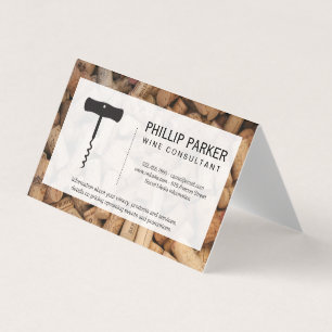 Carte De Visite Vin   Cadre de vis à vis (pieu de liège)