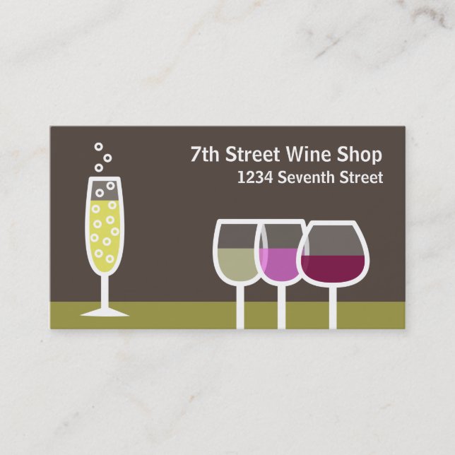 Carte De Visite Vin et Champagne (Devant)