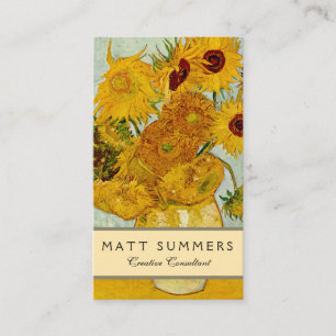 Carte De Visite Vincent Van Gogh 12 Tournesols Impressionniste
