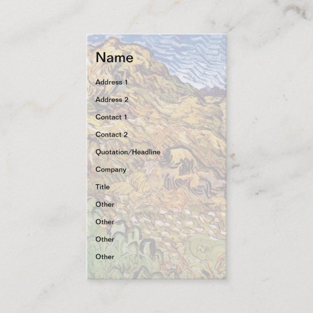 Carte De Visite Vincent Van Gogh - Champ aux meules de blé (Devant)