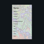 Carte De Visite Vincent Van Gogh - Irises - Art de l'amour des fle<br><div class="desc">Huile sur toile de 1889 montrant de beaux iris violets que Van Gogh peignit en séjournant à l'Asylum de Saint Paul-de-Mausole à Saint-Remy, France. Alors que de nombreuses versions de ce tableau montrent les fleurs comme bleues, des scientifiques qui étudient les iris dans l'une des peintures ultérieures de Van Gogh...</div>