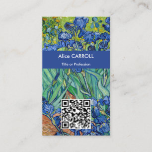 Carte De Visite Vincent Van Gogh - Irises - Code QR