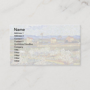 Carte De Visite Vincent Van Gogh - La Crau avec des pêchers en fle