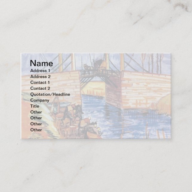 Carte De Visite Vincent Van Gogh - Le Pont de Langlois à Arles (Devant)