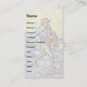 Carte De Visite Vincent Van Gogh - Le Semeur - Peinture d'art fin