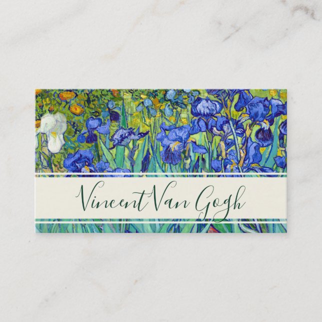 Carte De Visite Vincent van Gogh Les fleurs d'Irises (Devant)