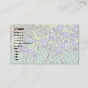 Carte De Visite Vincent Van Gogh - Les Iris - Flower Lover Fine Ar