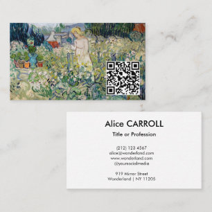 Carte De Visite Vincent van Gogh - Miss Gachet Garden - Code QR