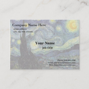 Carte De Visite Vincent van Gogh, Starry Night