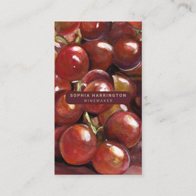 Carte De Visite Vins de raisins QR Code QR personnalisé Vaisseau S (Devant)