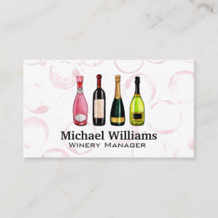 Carte De Visite Vins et Champagne   Taches de vin