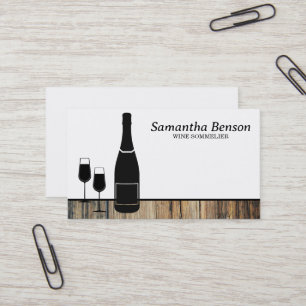 Carte De Visite Vins professionnels Stain Verre Vin Sommelier