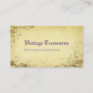 Carte De Visite Vintage ancien Rose floral