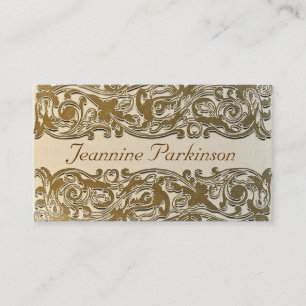 carte de visite vintage avec des remous bruns