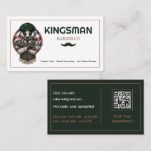 Vintage Barber | Code QR de barbier personnalisé 