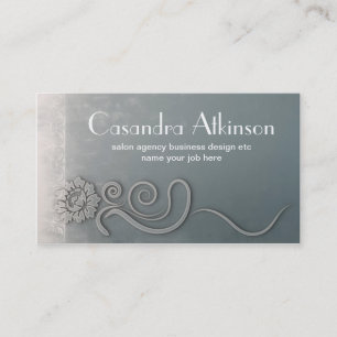 Carte De Visite Vintage Bas Relief Floral Wall Béton Arts